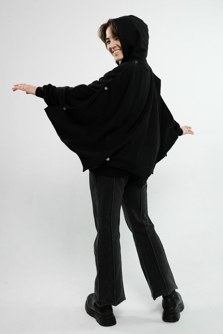 Bat Wing Zip Up Hoodie