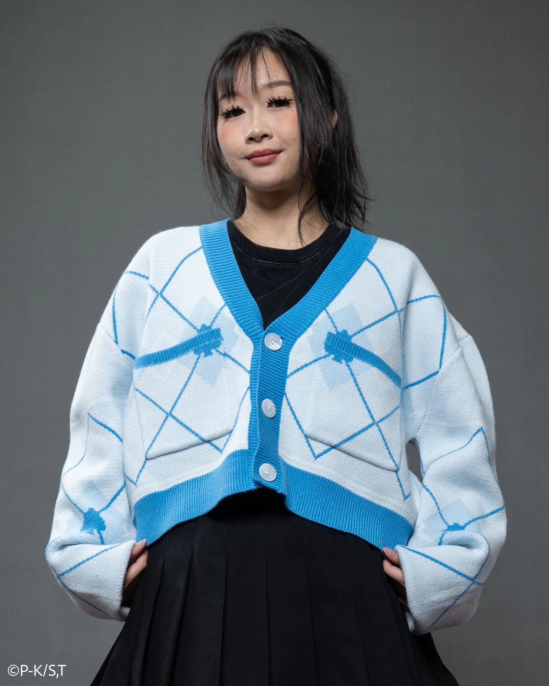 Amu Spade Cropped Cardigan
