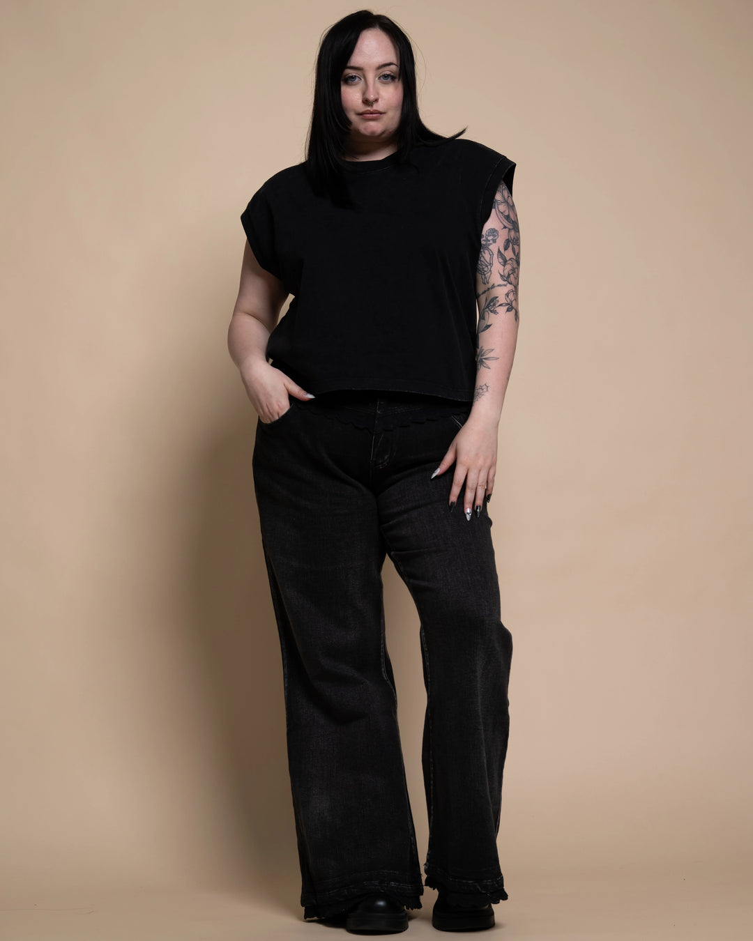 Black Lace Jeans