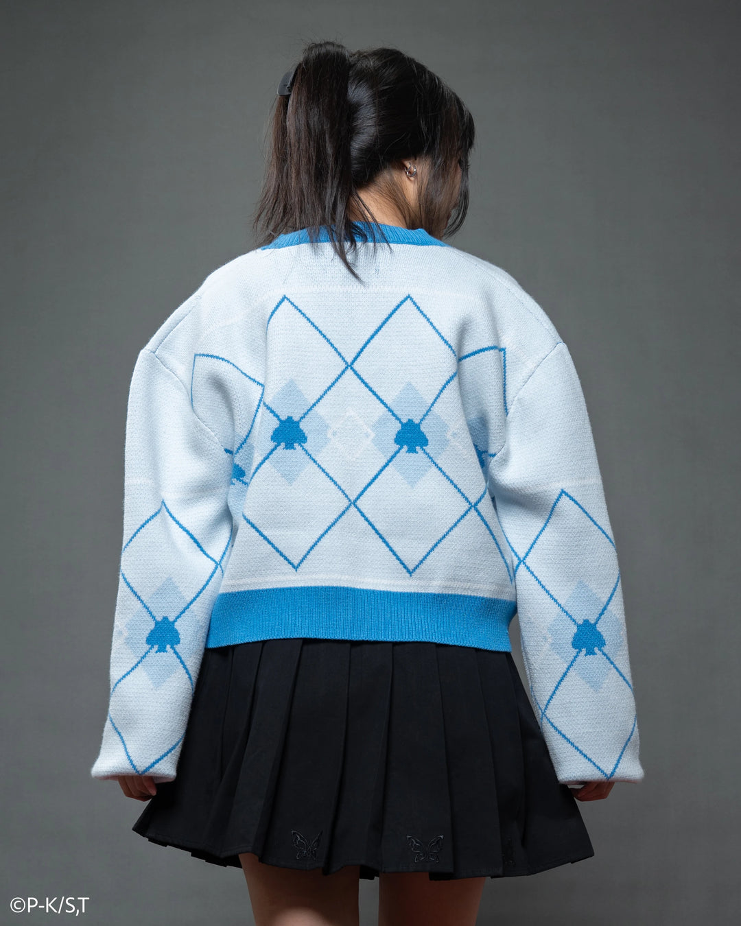 Amu Spade Cropped Cardigan