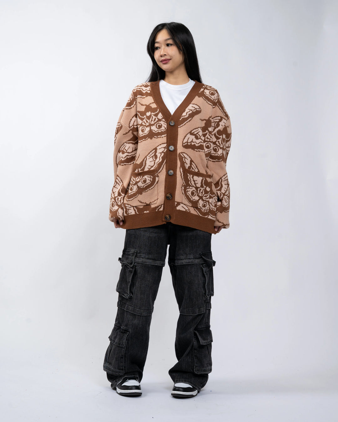 Giant Peacock Moth Cardigan