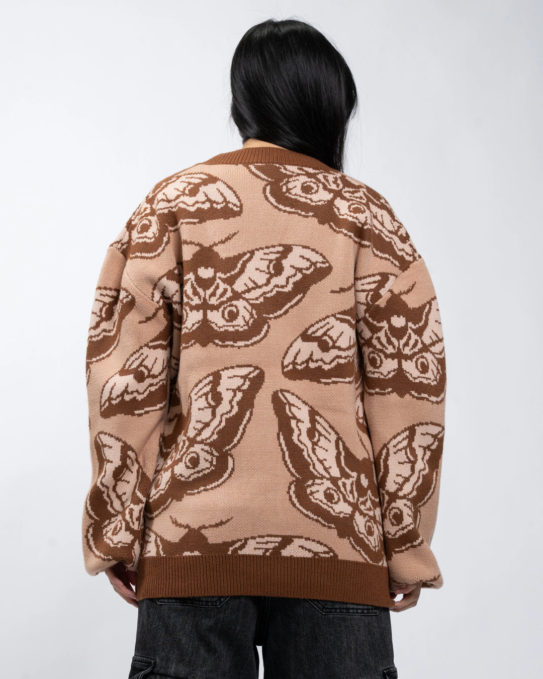 Giant Peacock Moth Cardigan
