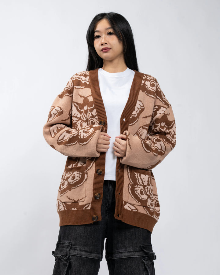 Giant Peacock Moth Cardigan