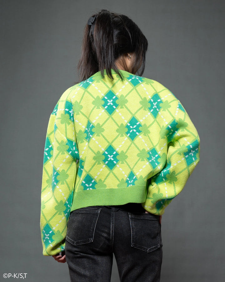 Amu Clover Cropped Sweater
