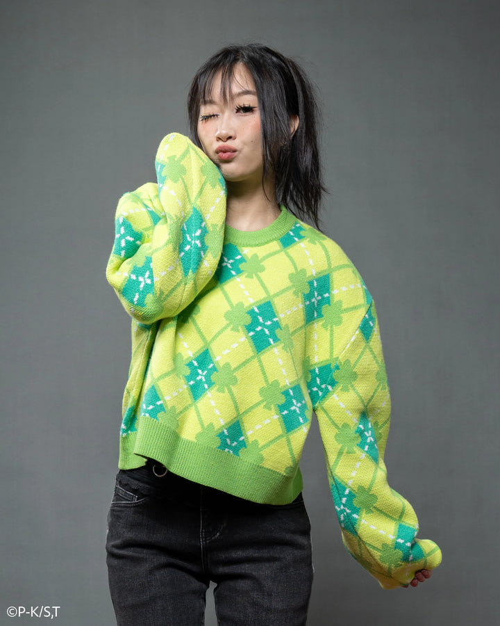 Amu Clover Cropped Sweater