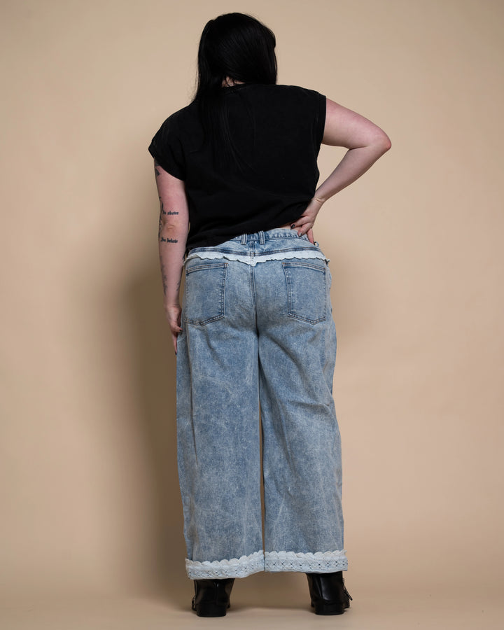 Blue Lace Jeans