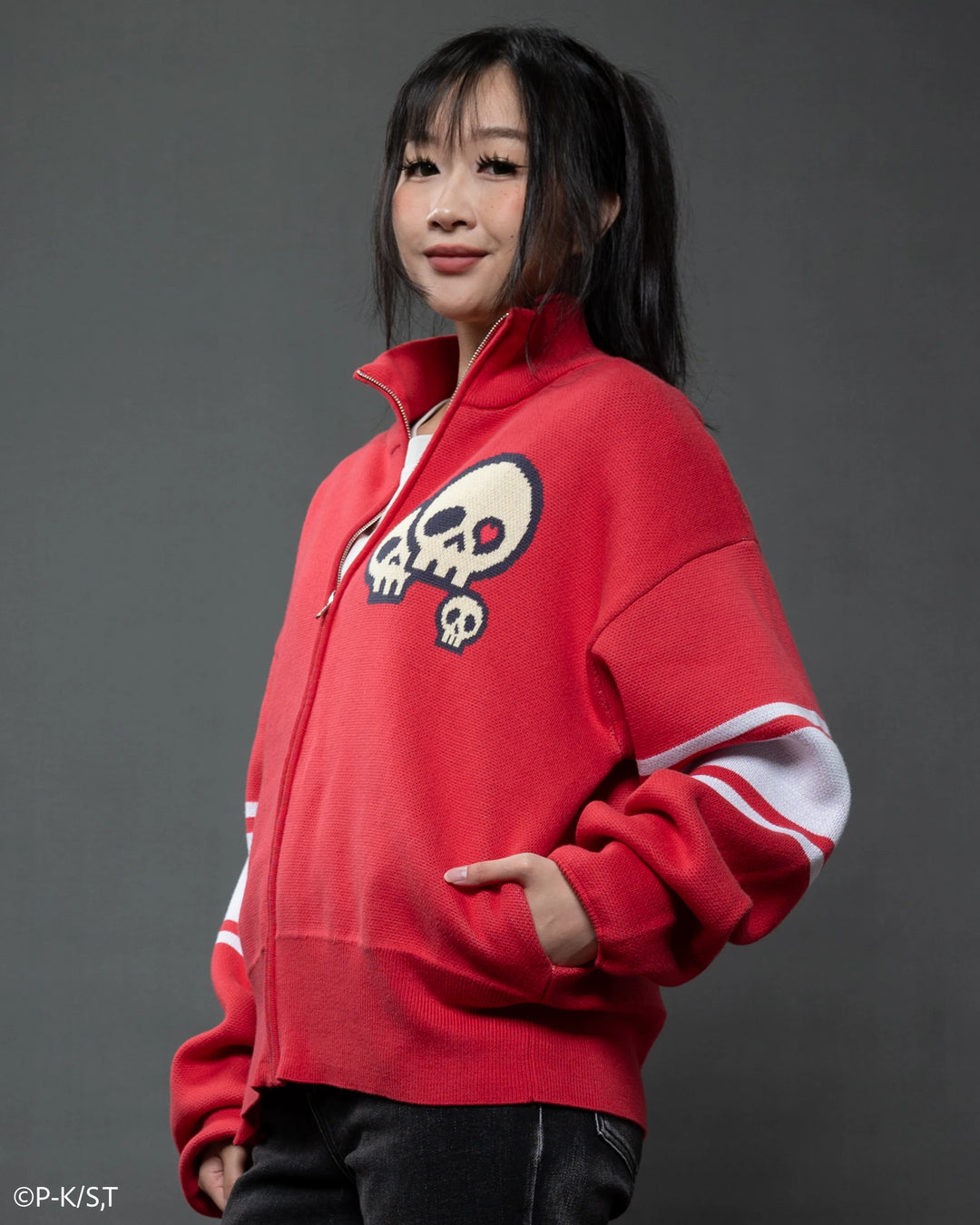 Amu Knit Zip Up