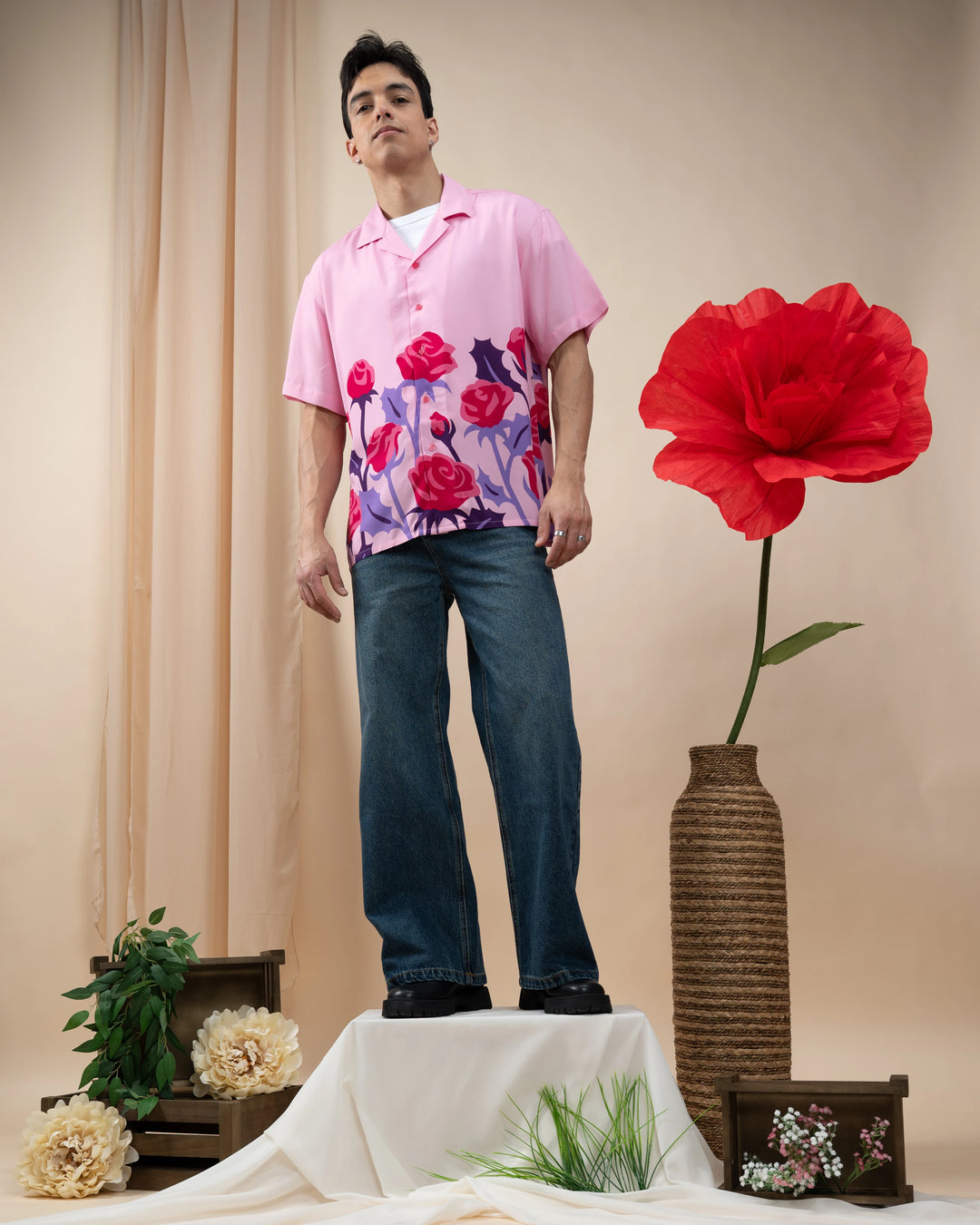 Rose Button Up
