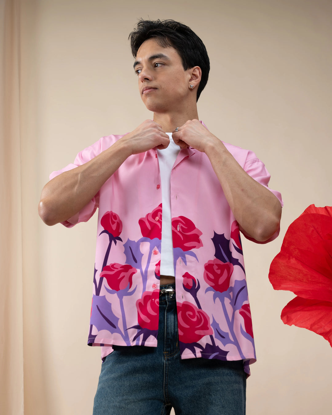 Rose Button Up