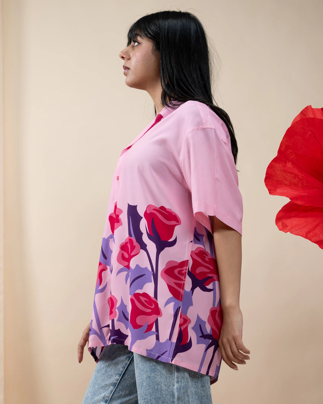 Rose Button Up