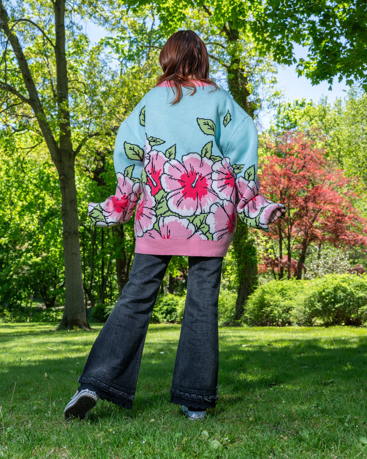 Pink Hibiscus Cardigan