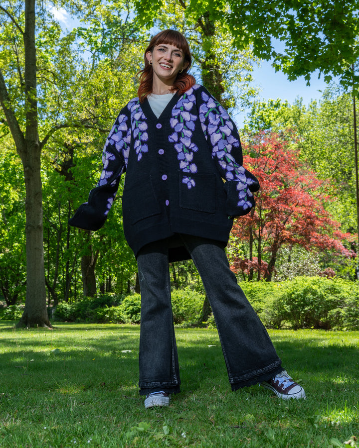 Black Wisteria Cardigan
