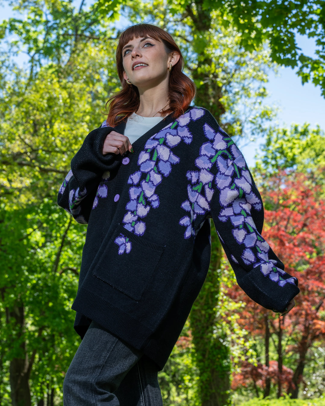Black Wisteria Cardigan