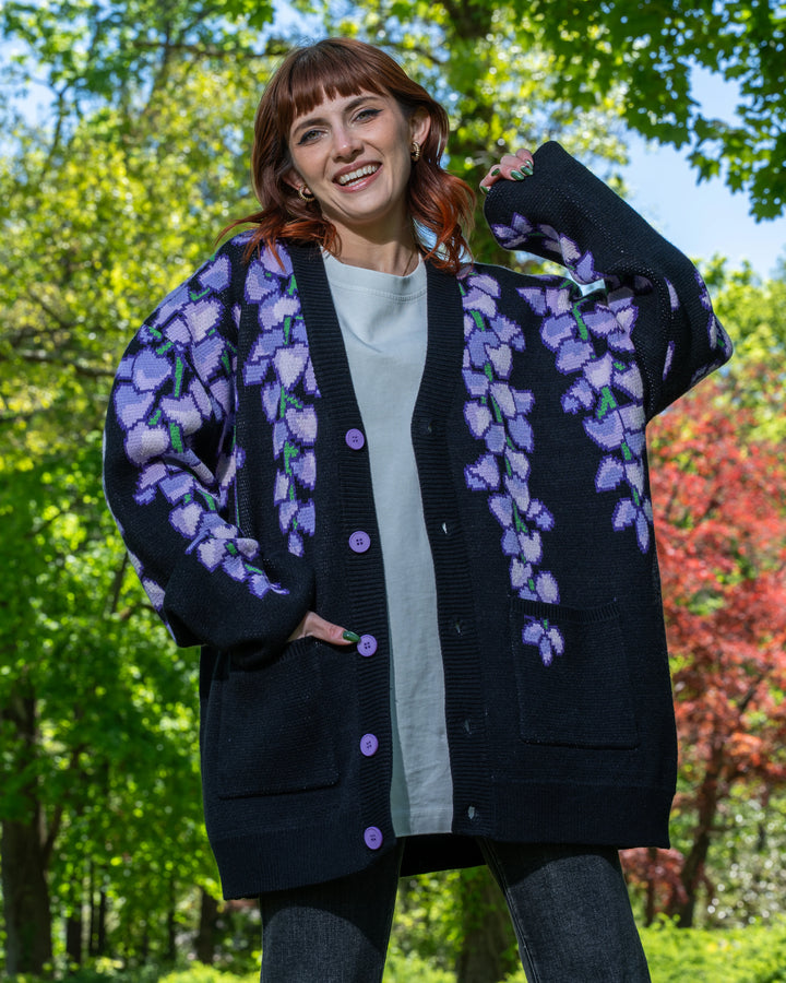 Black Wisteria Cardigan