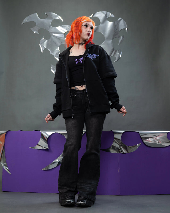 Cyber Angel Zip Up Hoodie