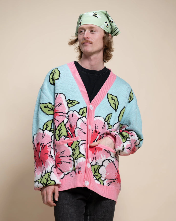 Pink Hibiscus Cardigan