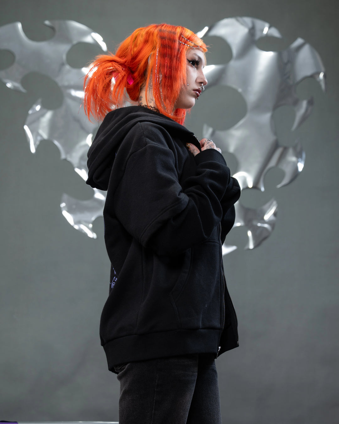 Cyber Angel Zip Up Hoodie