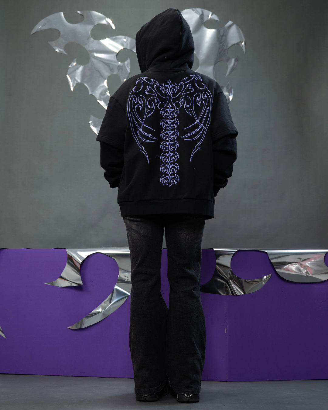 Cyber Angel Zip Up Hoodie