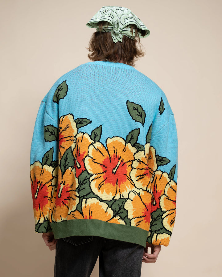Orange Hibiscus Cardigan