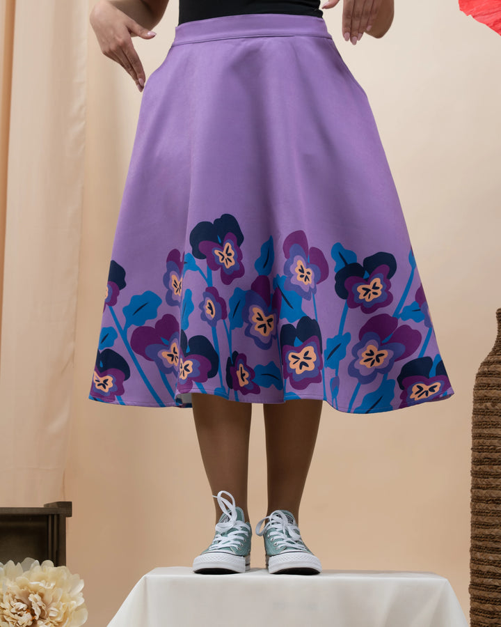 Violet Flower Skirt
