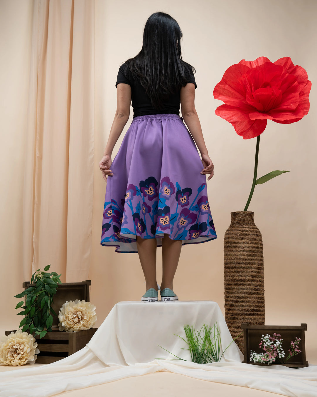 Violet Flower Skirt