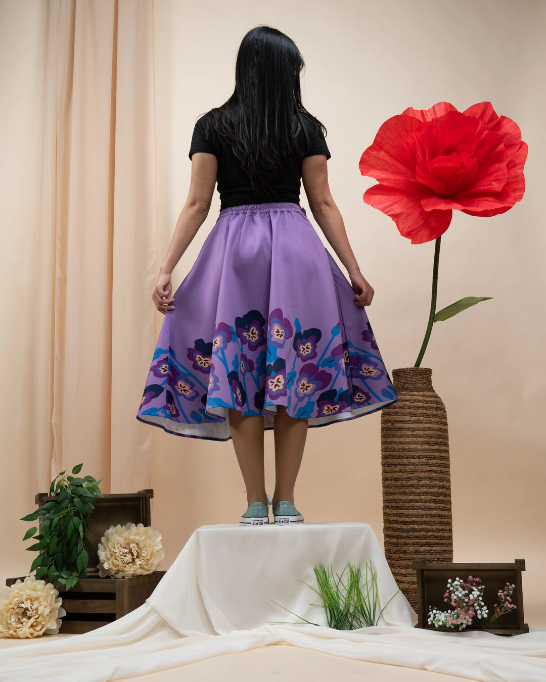 Violet Flower Skirt