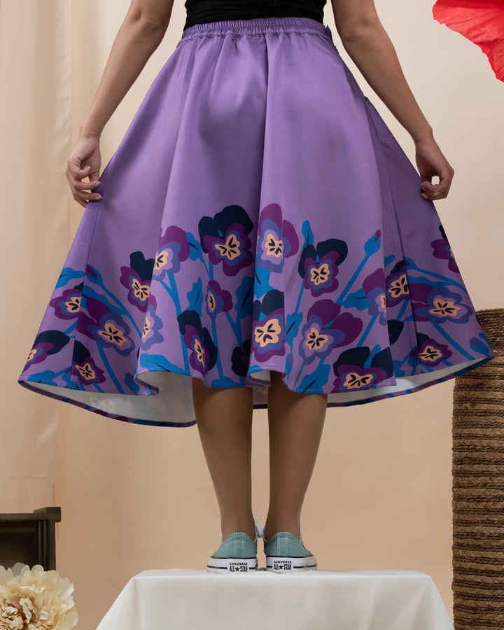 Violet Flower Skirt