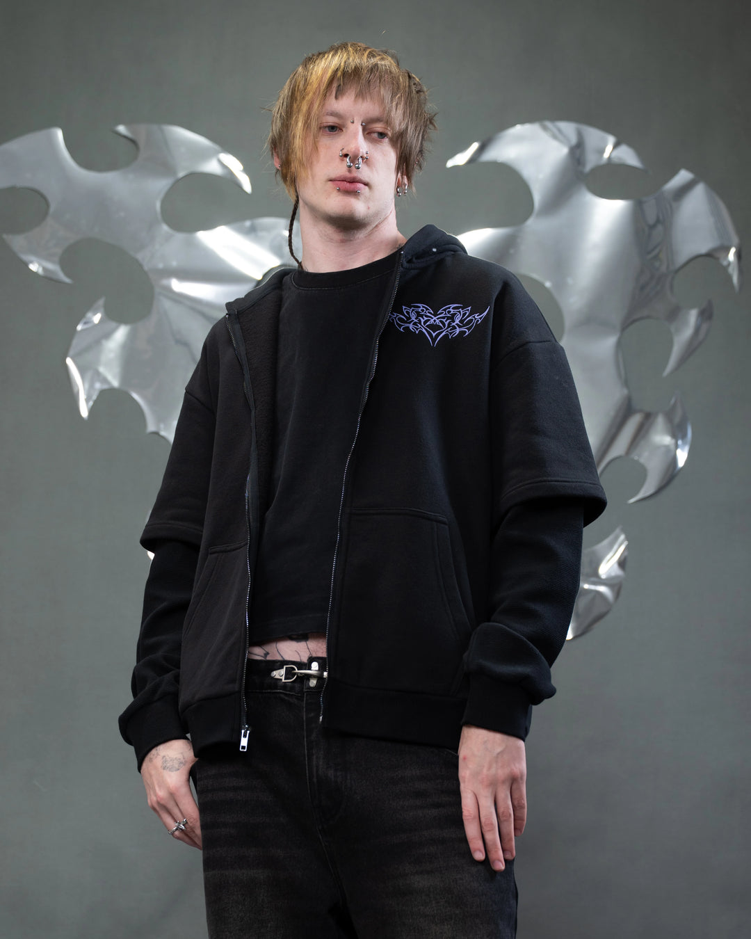 Cyber Angel Zip Up Hoodie