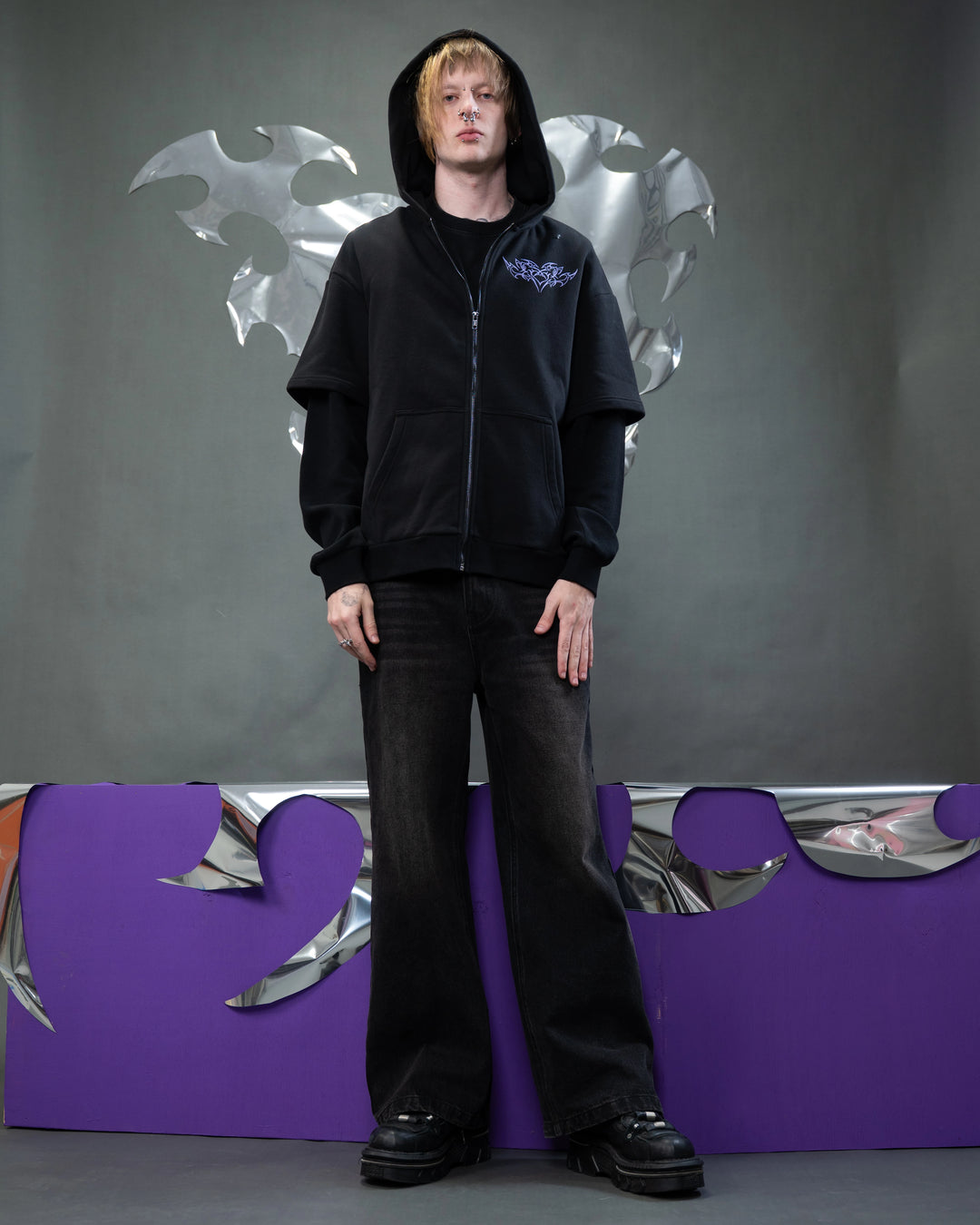 Cyber Angel Zip Up Hoodie