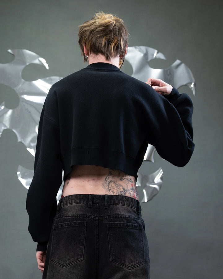 Cyber Heart Cut Out Sweater