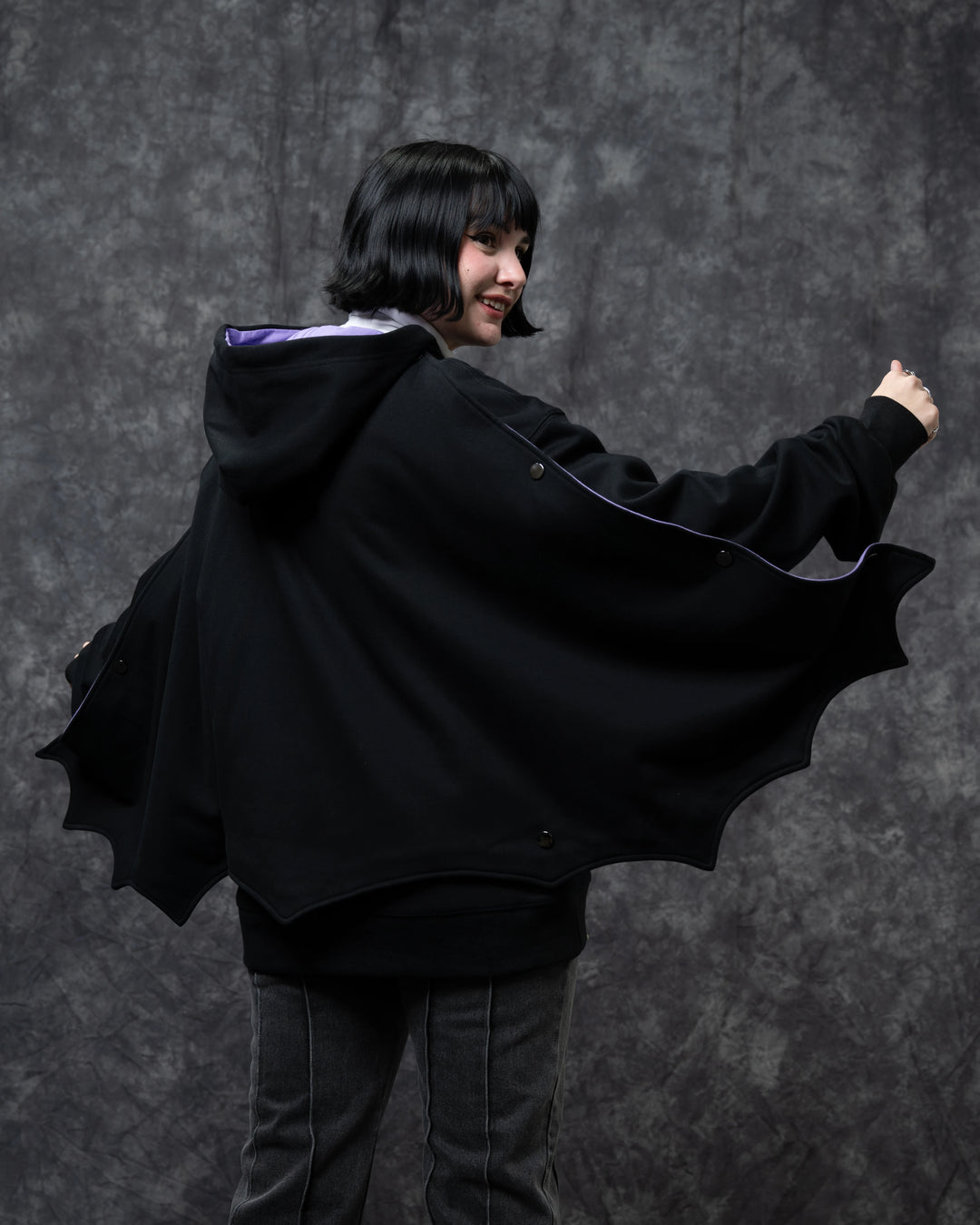 Bat Wing Zip Up Hoodie