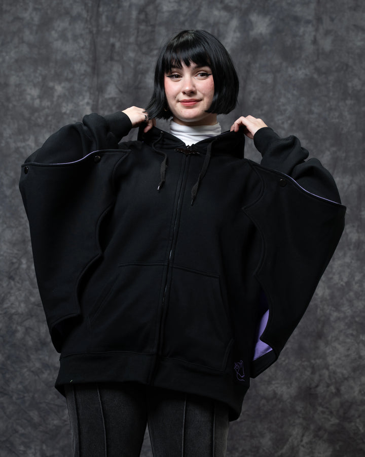 Bat Wing Zip Up Hoodie