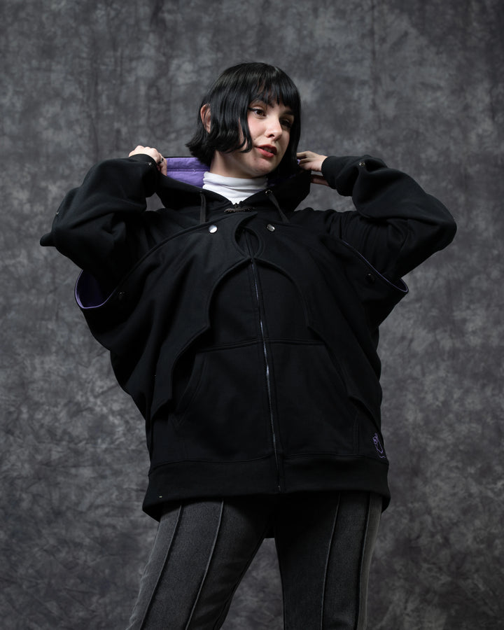 Bat Wing Zip Up Hoodie