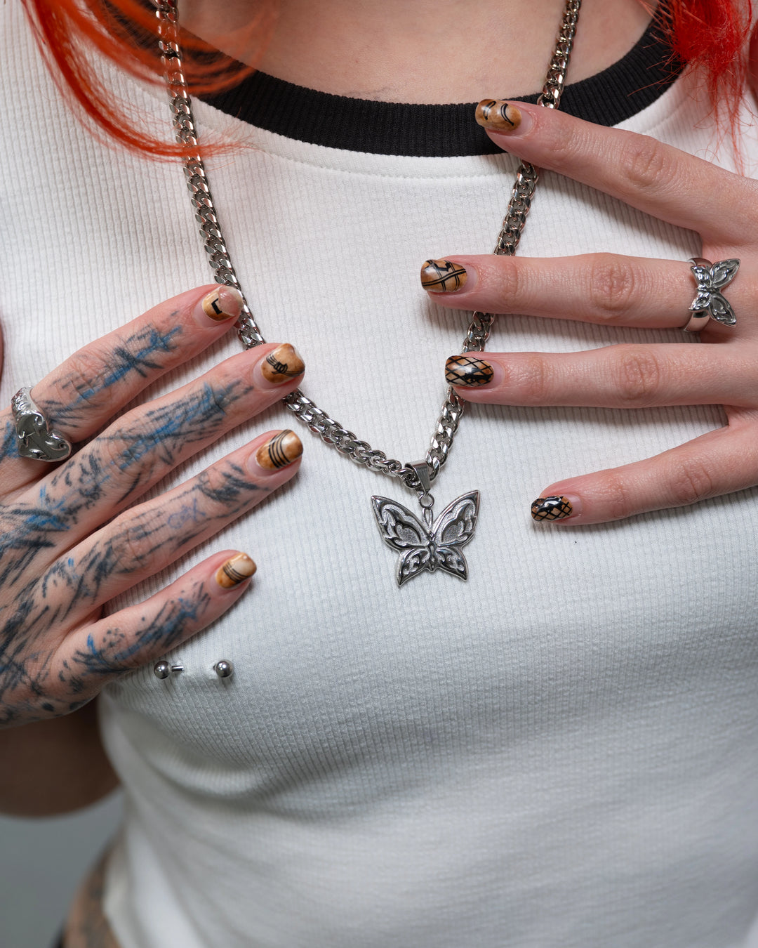 Cyber Butterfly Necklace