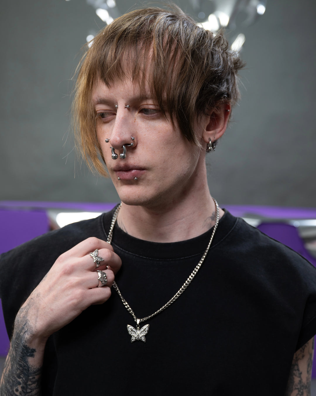 Cyber Butterfly Necklace