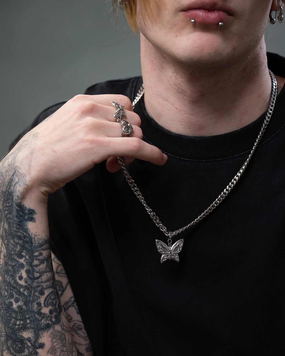 Cyber Butterfly Necklace