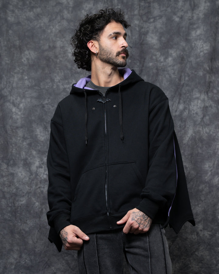 Bat Wing Zip Up Hoodie