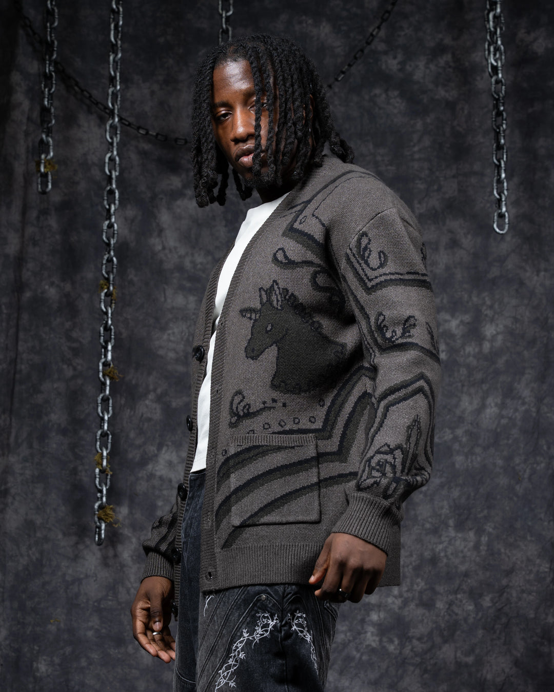 Dark Knight's Armor Cardigan