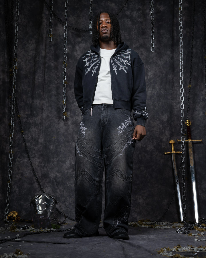 Cropped 10 Billion Swords Hoodie