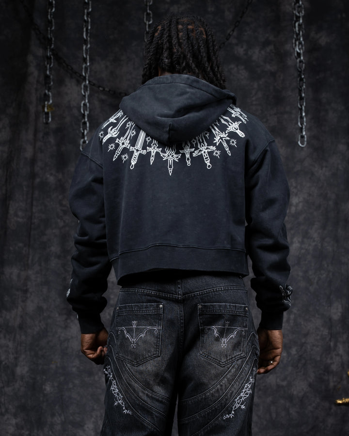 Cropped 10 Billion Swords Hoodie
