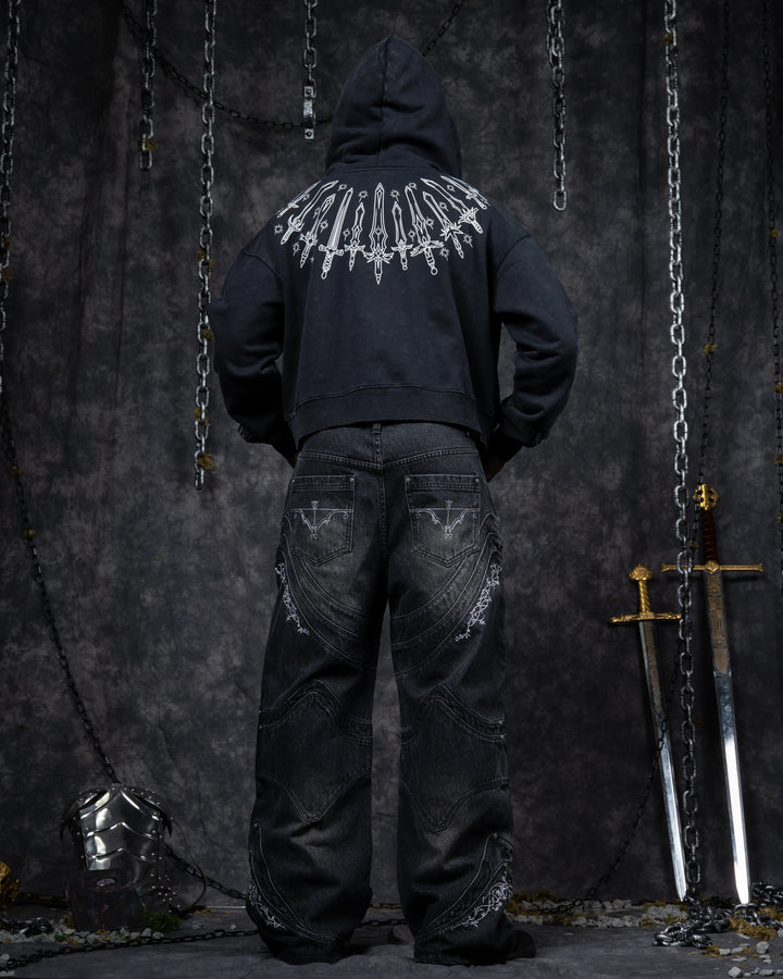 Cropped 10 Billion Swords Hoodie