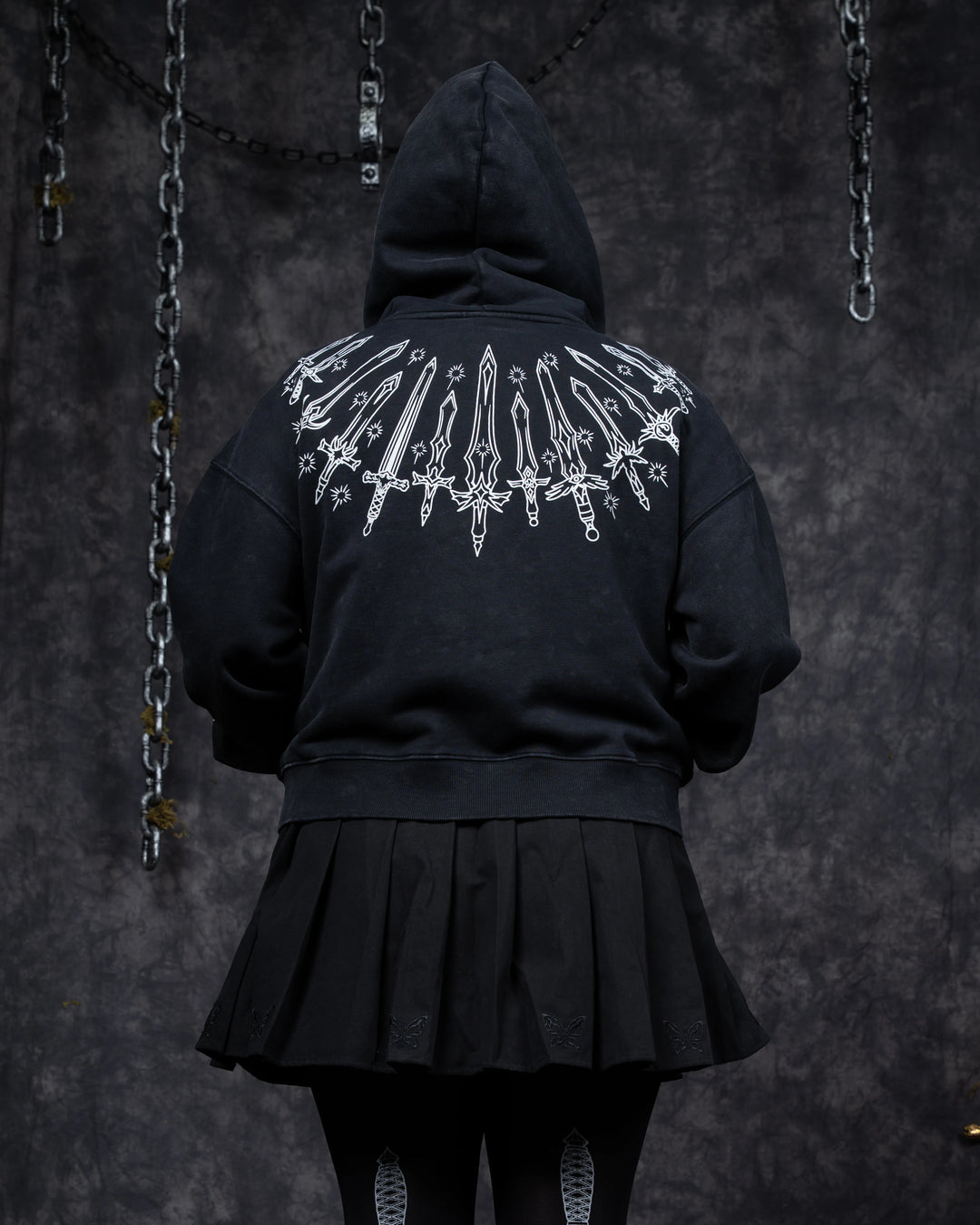Cropped 10 Billion Swords Hoodie