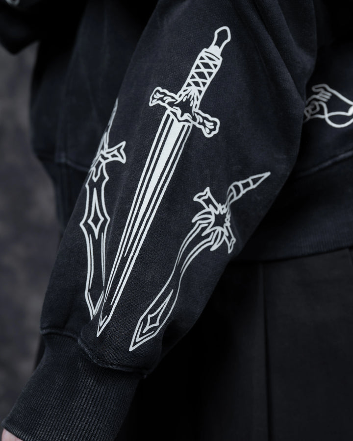 Cropped 10 Billion Swords Hoodie