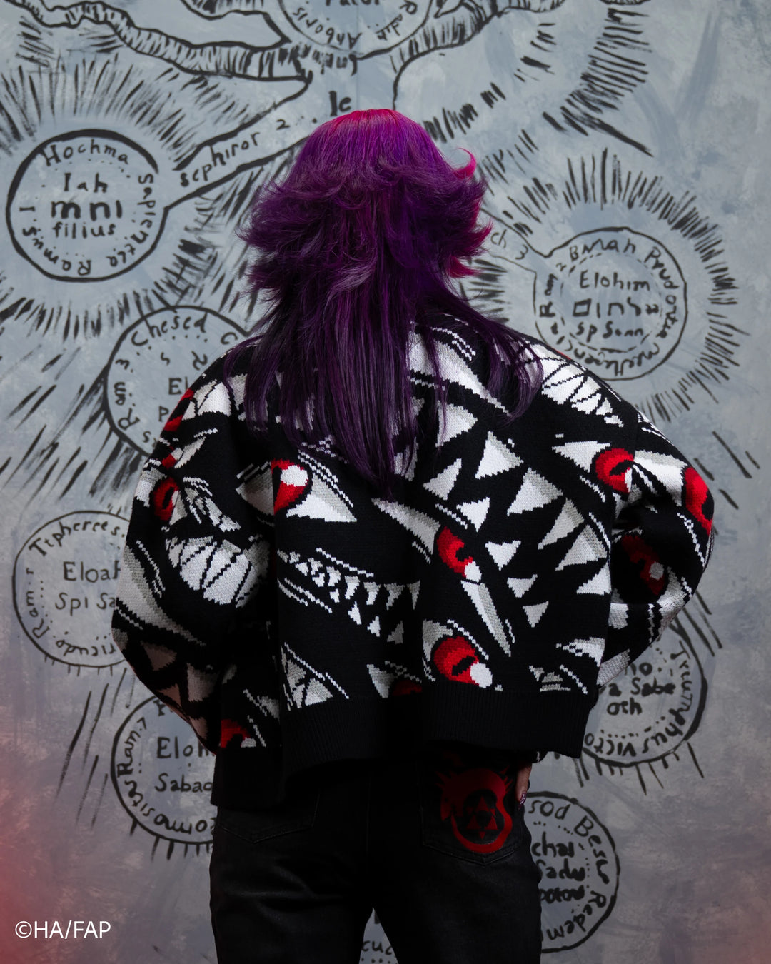 Cropped Pride Patterned Cardigan