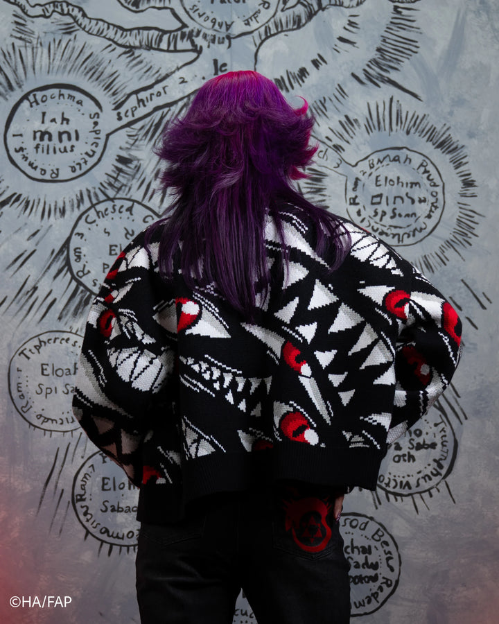 Cropped Pride Patterned Cardigan