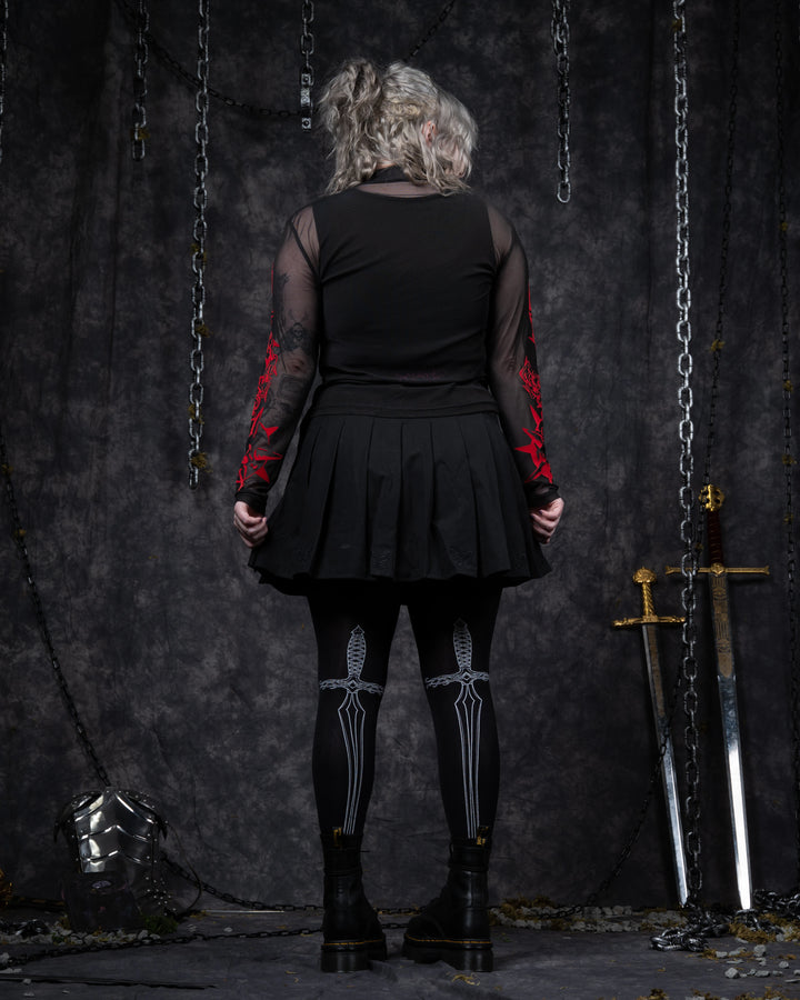 Skull Flail Mesh Top