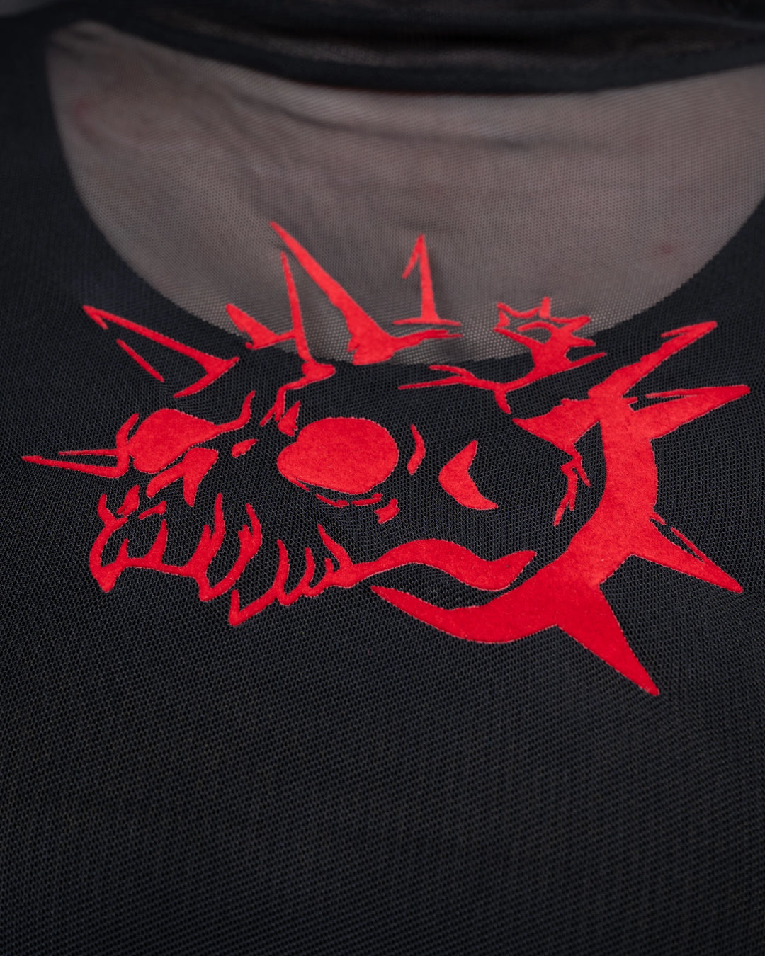 Skull Flail Mesh Top
