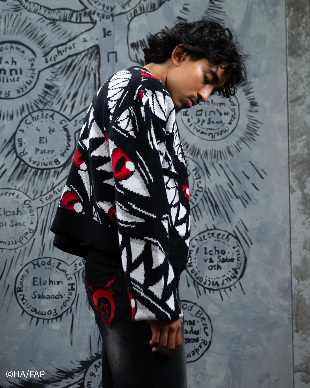 Cropped Pride Patterned Cardigan