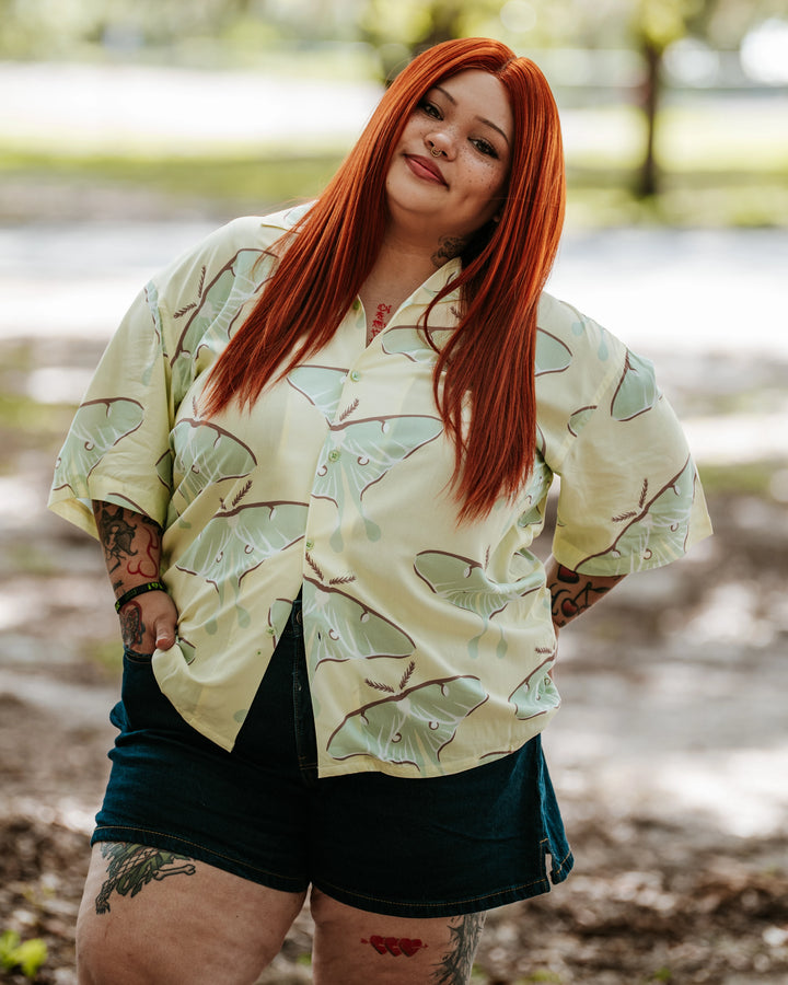 Luna Moth Button Up
