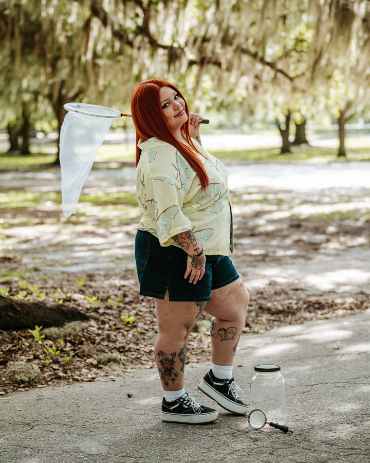 Luna Moth Button Up